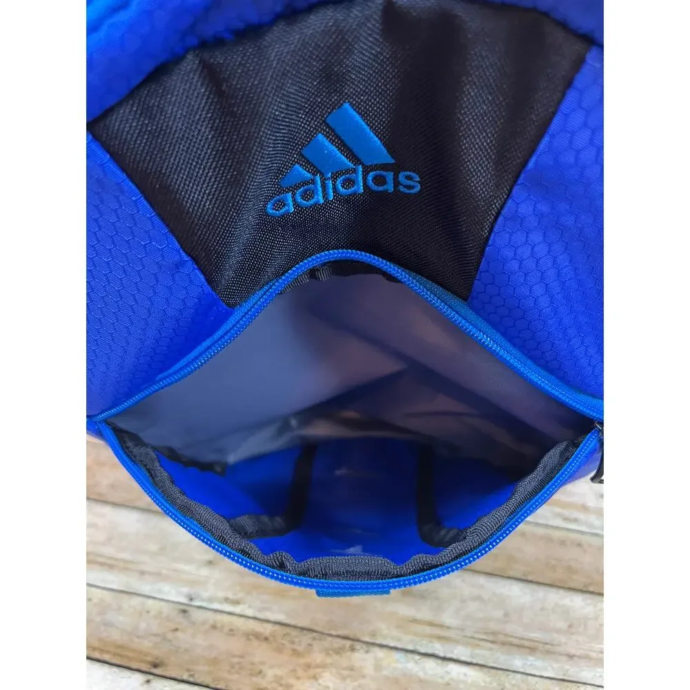 Adidas Prime Backpack Blue Black Full Size School Gym Travel